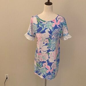 Lilly Pulitzer size M summer dress with lace sleeves